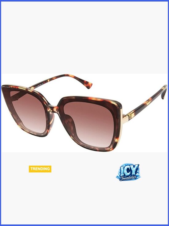 100% UV Protective Square Sunglasses - Cat Eye Oversized main image 6